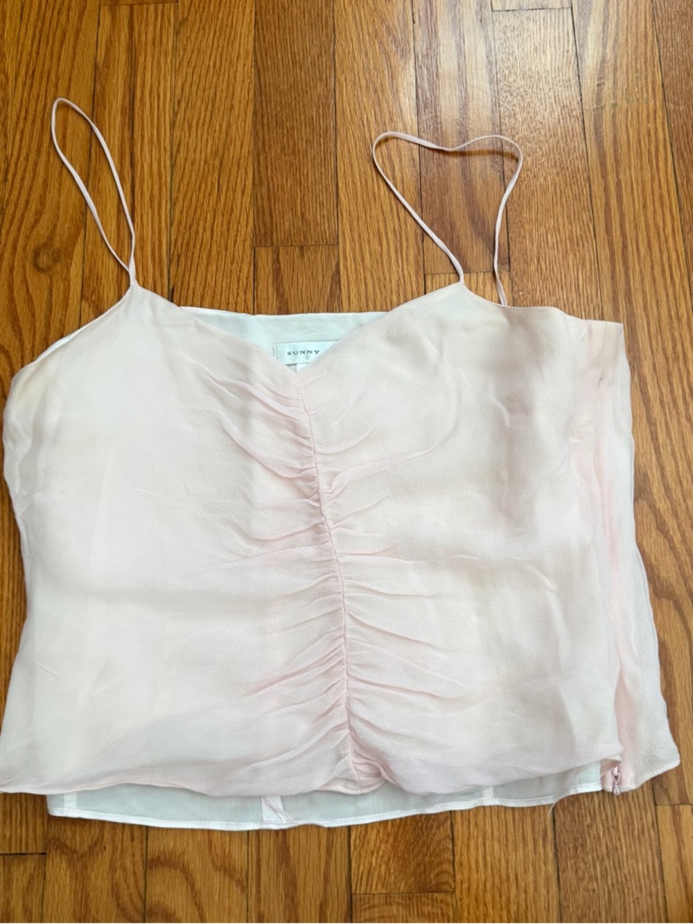 Sunny Choi Light Pink 100% Silk tank size 6